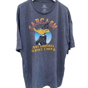 Looney Tunes Mens Sarcasm Graphic T-Shirt XXXL Cotton/Polyester Blend